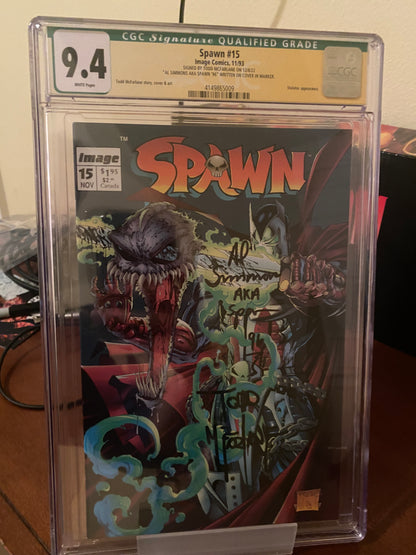 Spawn #15 CGC 9.4 (Semi- Qualified) w/ COA