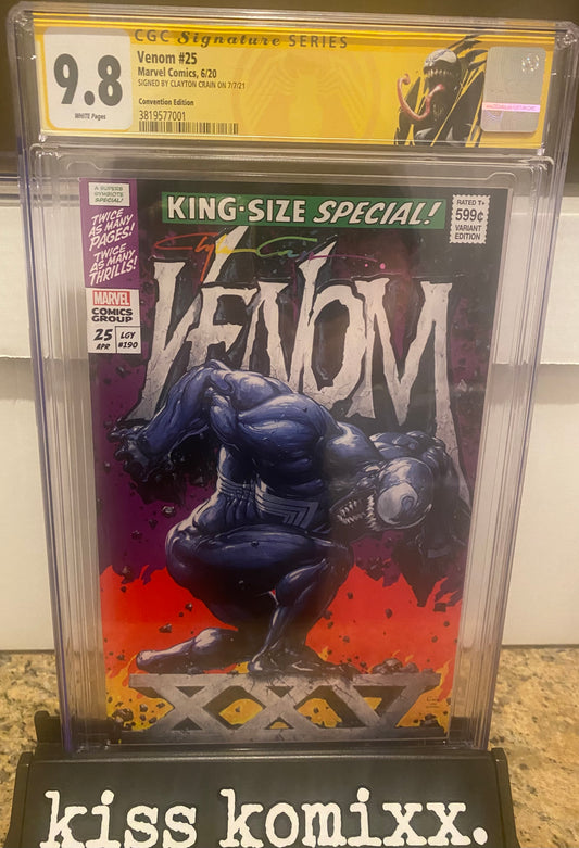 Venom #25 Convention Edition CGC 9.8 signed Clayton Craine