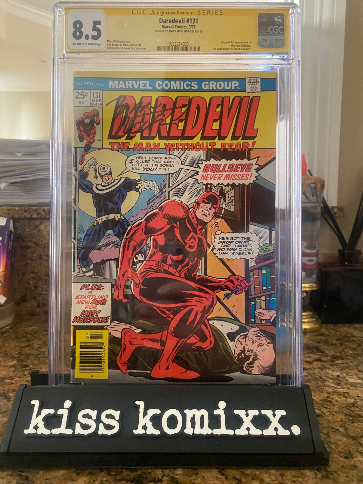 daredevil #131 CGC 8.5 Signed Marv Wolfman